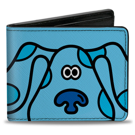 Bi-Fold Wallet - Blue's Clues Blue Face + Paw Print Blues