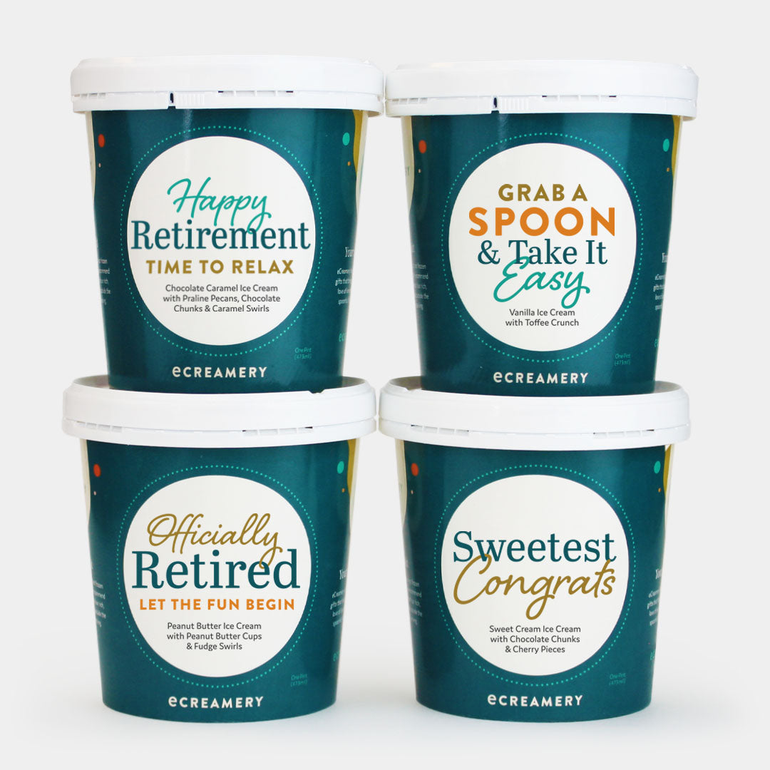 Retirement Ice Cream Gift - 4 Pints