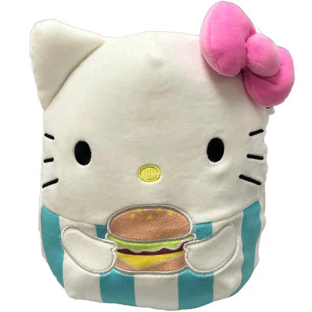 Squishmallows Hello Kitty & Friends Food Truck Collection - Hello Kitty with Hamburger 8" Stuffed Plush