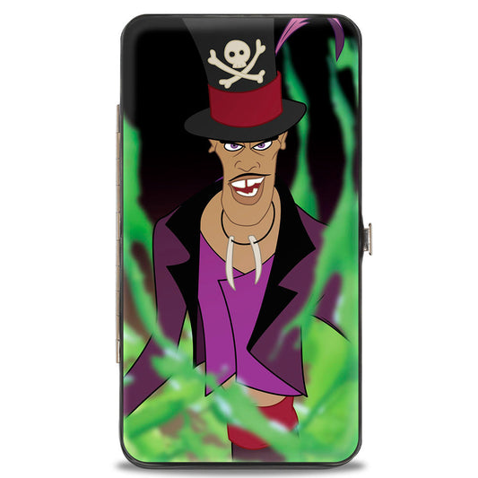 Hinged Wallet - Dr Facilier Spell Pose + Skull & Crossbones Black Greens