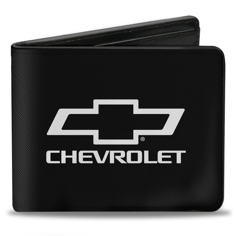 Bi-Fold Wallet - CHEVROLET Bowtie + Americana Camo Black White Red Blue