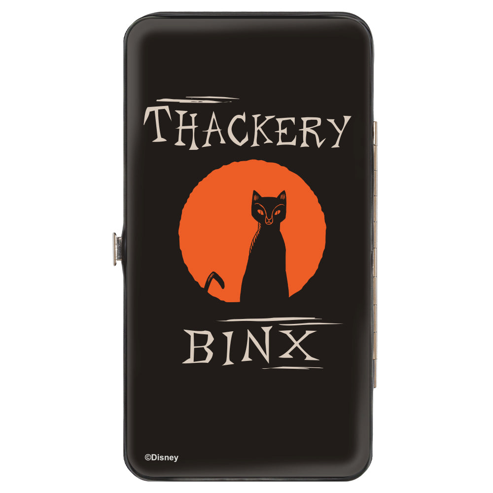 Hinged Wallet - Hocus Pocus THACKERY BINX Cat Moon Silhouette Black Orange