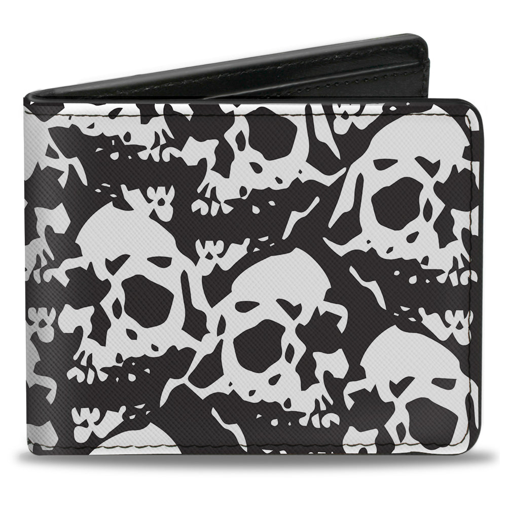 Bi-Fold Wallet - Skull Yard Black White