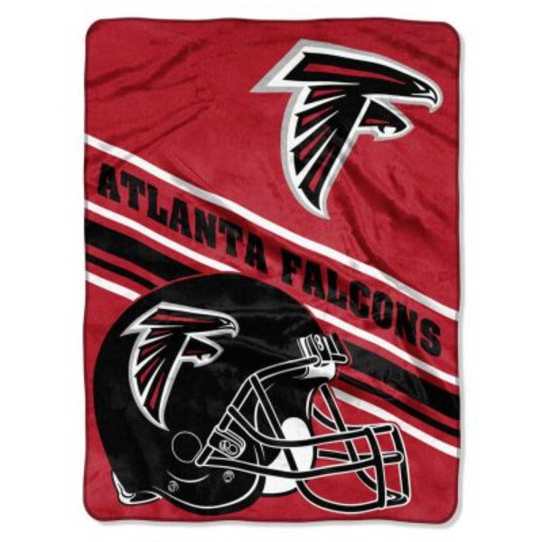 Atlanta Falcons Slant Plush Raschel Throw Blanket 60x80"