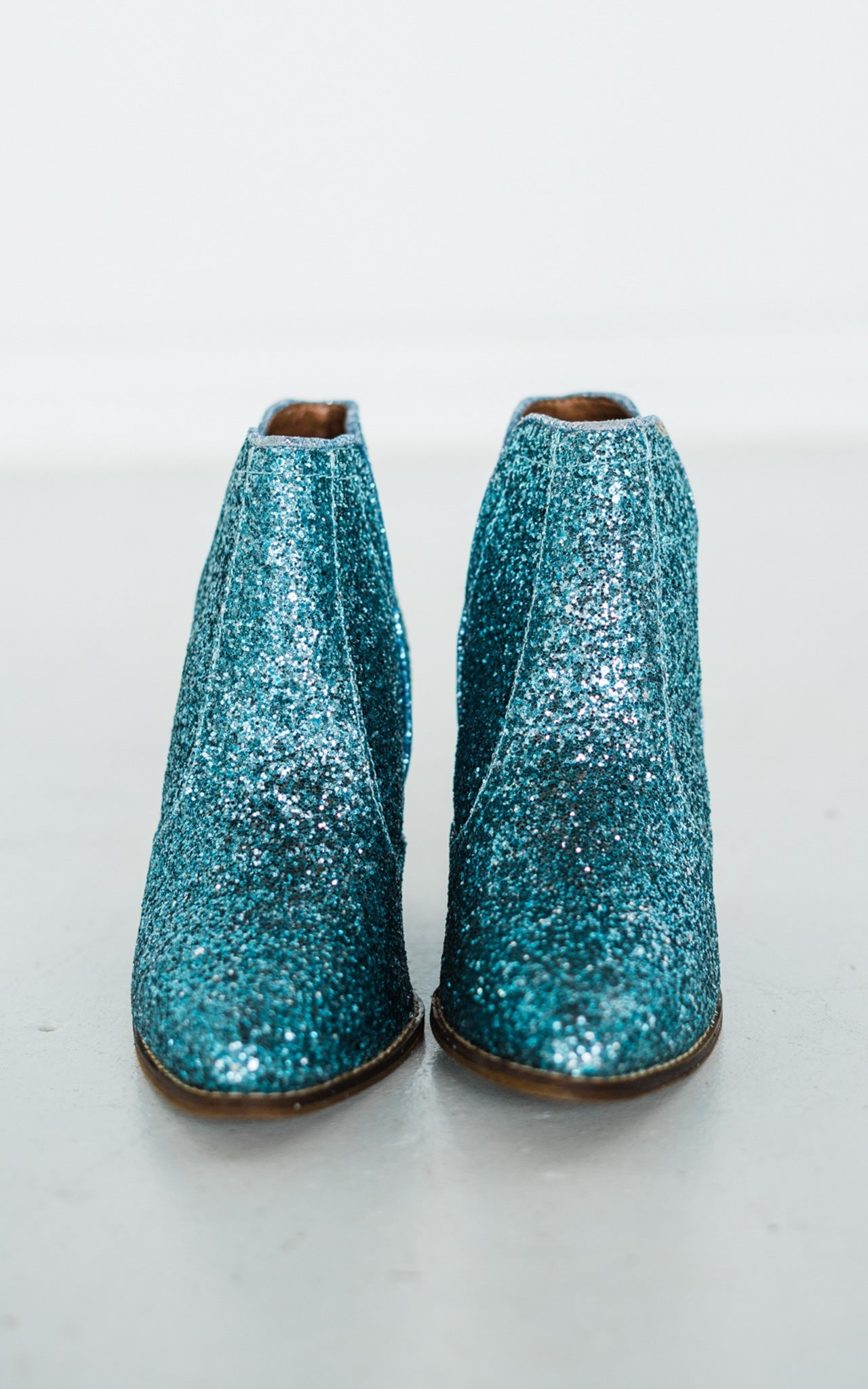 Fiera Glitter Booties in Blue