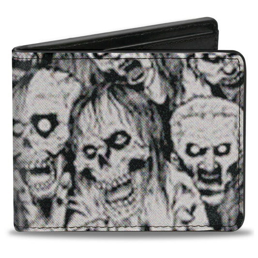 Bi-Fold Wallet - Zombie Skulls Sketch