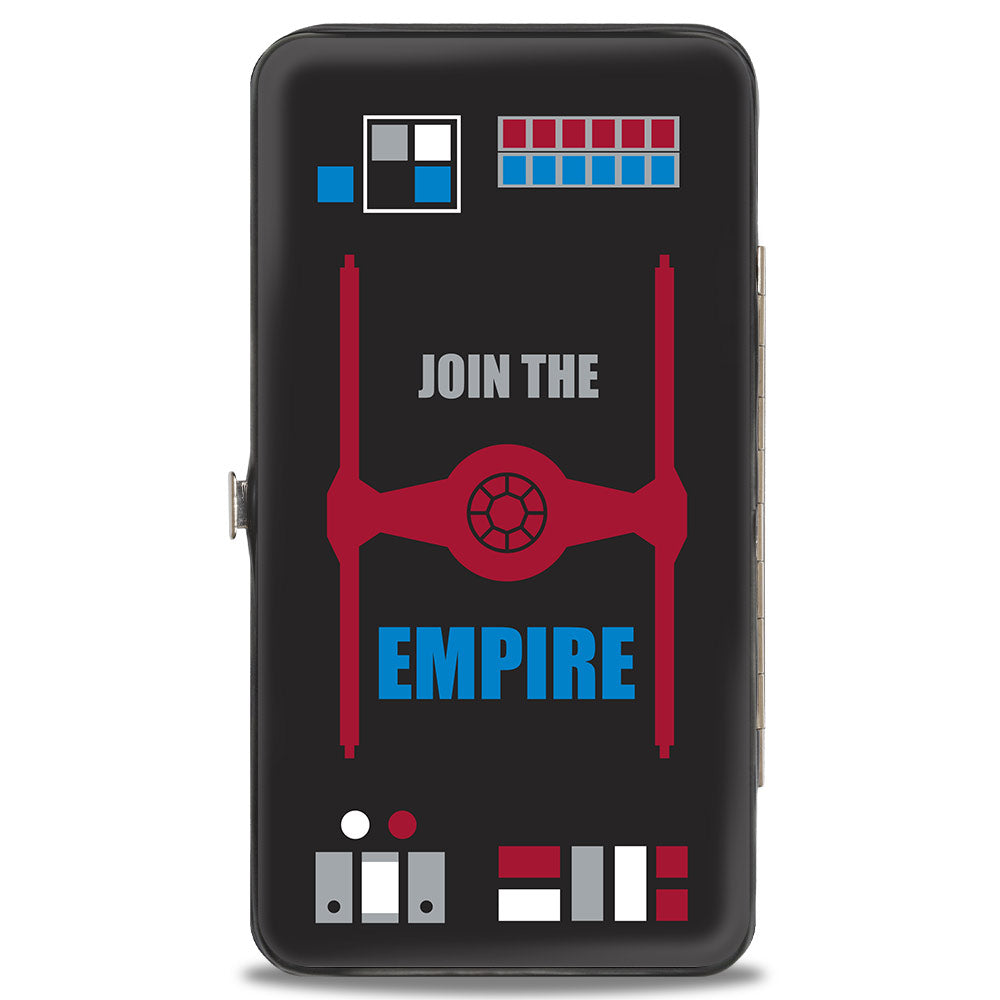 Hinged Wallet - Star Wars JOIN THE EMPIRE TIE Fighter Black Gray Red Blue