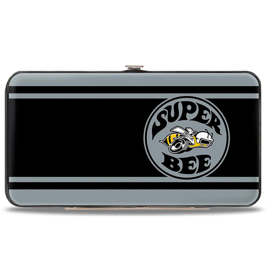 Hinged Wallet - SUPER BEE Logo Stripes Black Gray