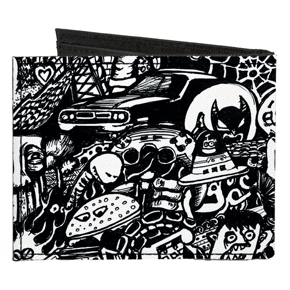 Canvas Bi-Fold Wallet - Comic Nightmare