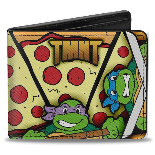 Bi-Fold Wallet - TMNT Classic Turtle Battle Poses Pizza