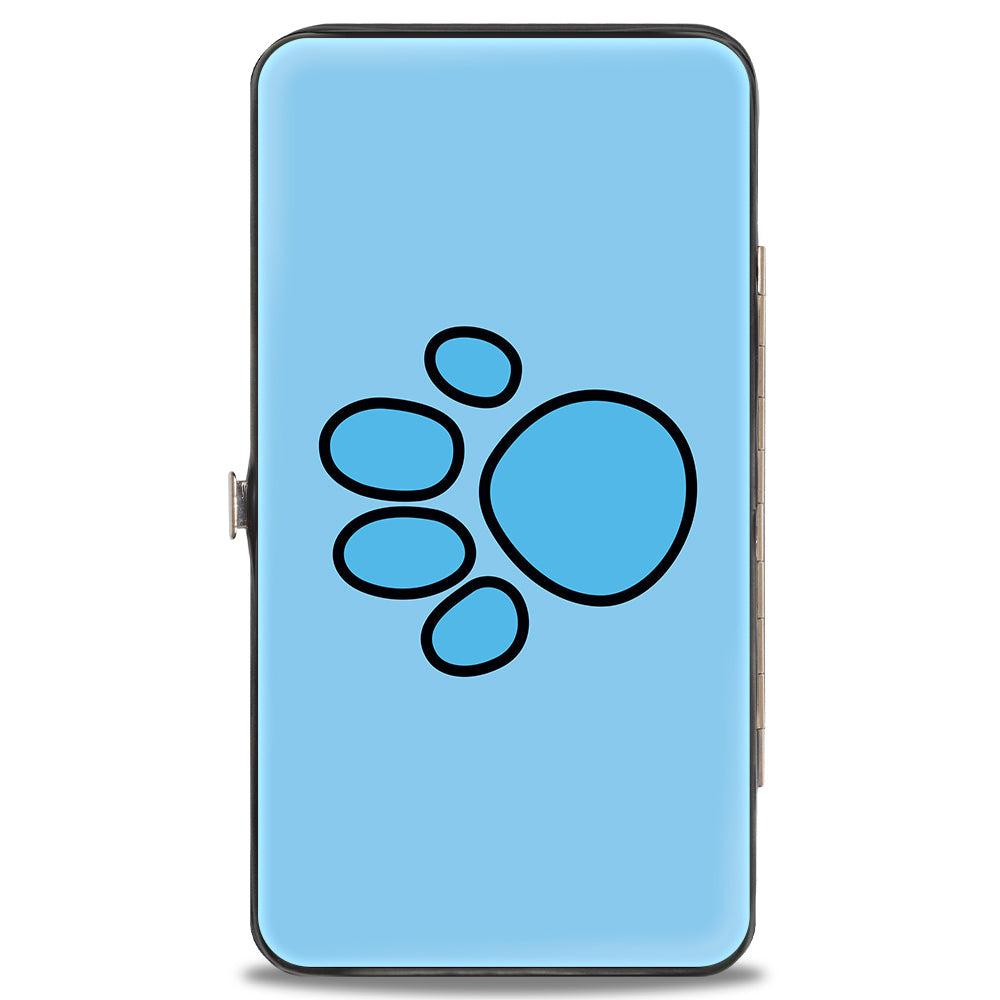 Hinged Wallet - Blue's Clues Blue Face + Paw Print Blues