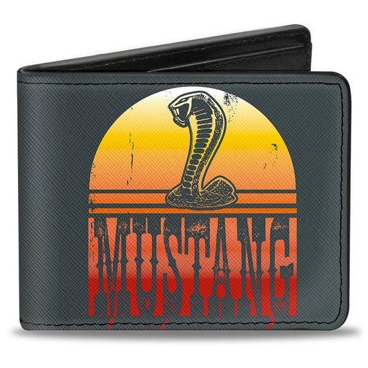 Bi-Fold Wallet - MUSTANG Cobra Sunset Gray Yellow-Red Fade