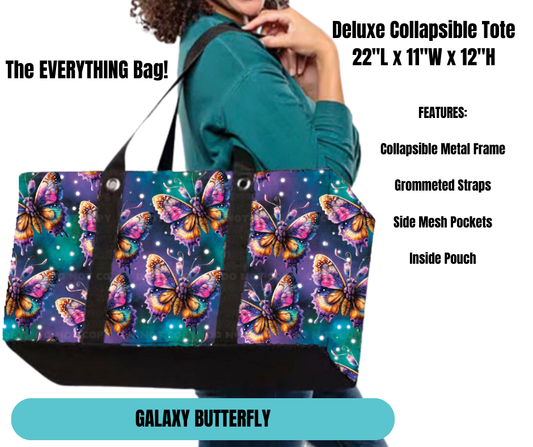 Preorder! Closes 11/18. ETA Feb. Galaxy Butterfly Collapsible Tote