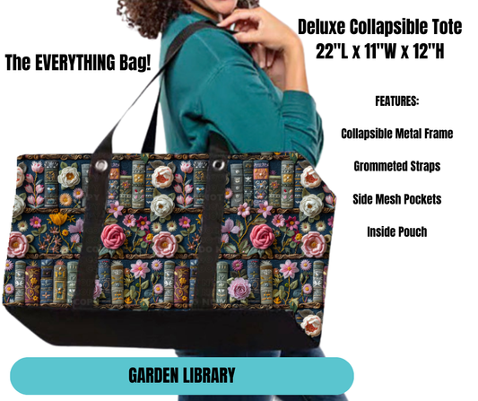 Preorder! Closes 11/18. ETA Feb. Garden Library Collapsible Tote