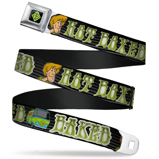 SD Dog Tag Full Color Black Yellow Blue Seatbelt Belt - Shaggy/Mystery Machine HOT BOXED/BAKED Black/Gray/Green Webbing