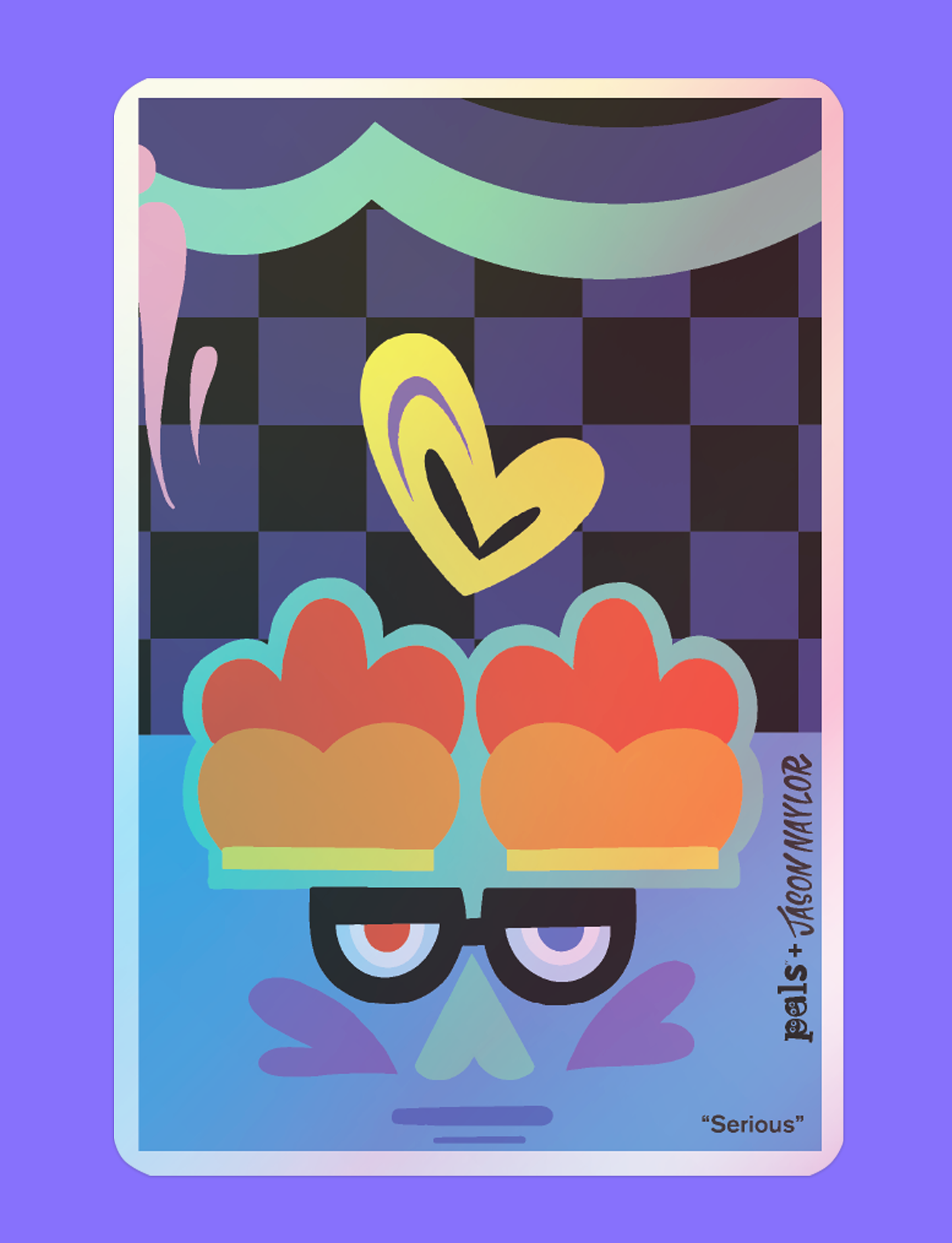 NEW! Serious by Jason Naylor Holographic Sticker