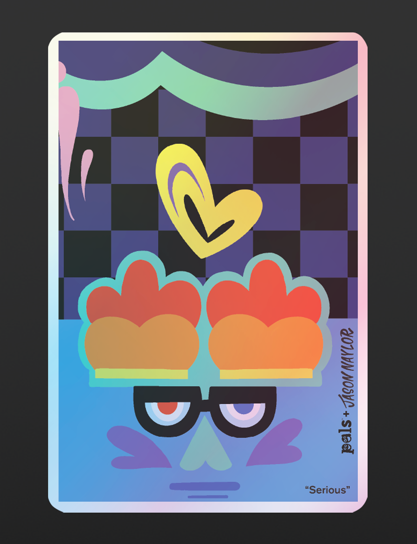 NEW! Serious by Jason Naylor Holographic Sticker