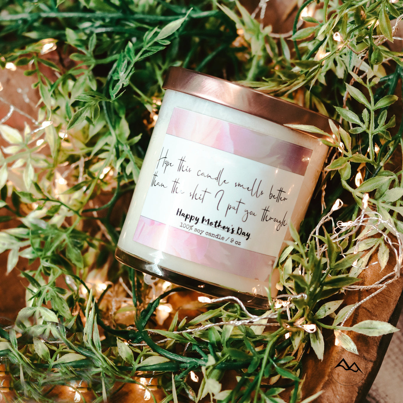 "Hope this candle smells better than..." - Mother's Day Whiskey Glass Candle