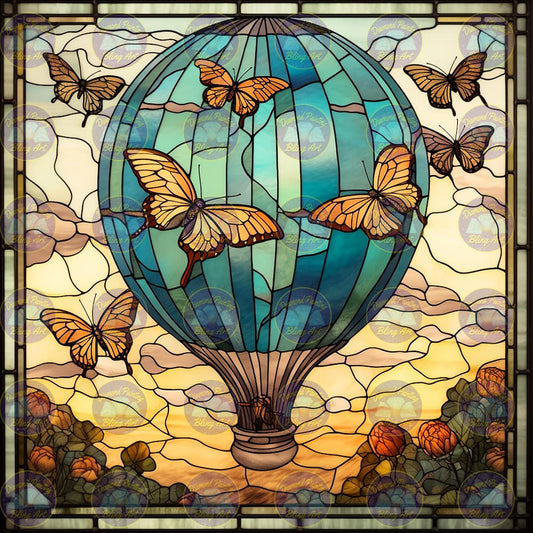 Hot Air Balloon Stain Glass