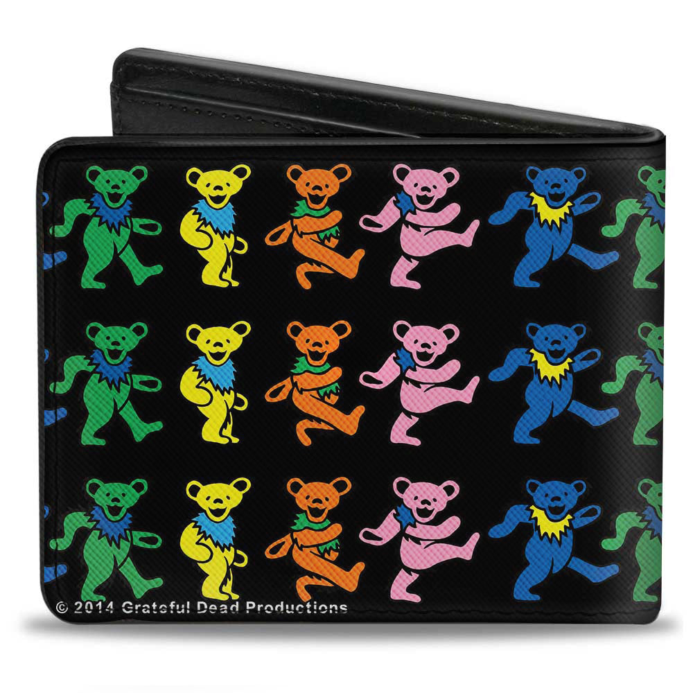 Bi-Fold Wallet - Dancing Bears Black Multi Color