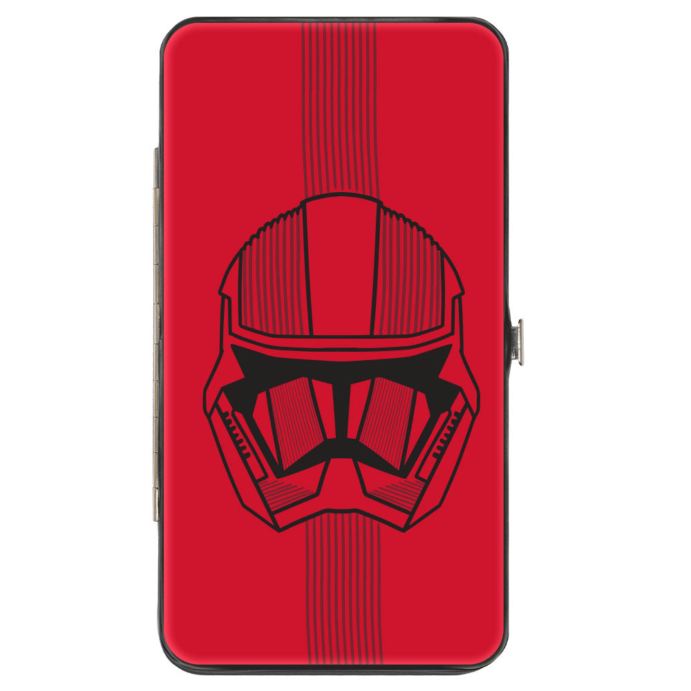 Hinged Wallet - Star Wars Sith Trooper Face + Sith Trooper Insignia2 Red Gray Black