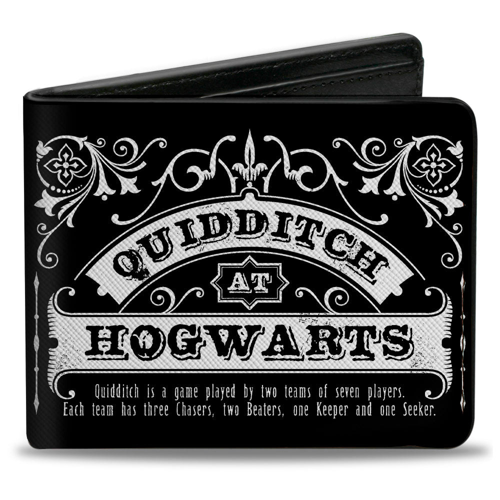 Bi-Fold Wallet - Harry Potter QUIDDITCH AT HOGWARTS Collage Black White