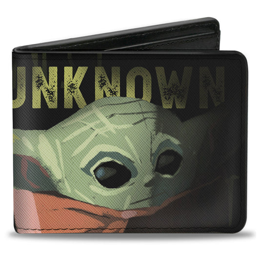 Bi-Fold Wallet - Star Wars The Child Stylized Face UNKNOWN Black Green