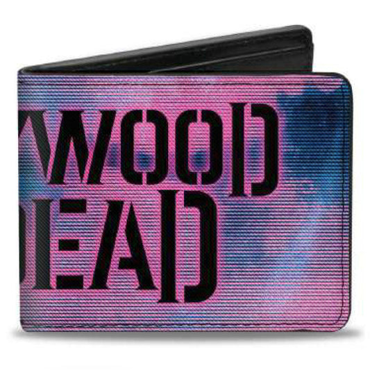 Bi-Fold Wallet - HOLLYWOOD UNDEAD Dove TV Fuzz CLOSE-UP Blues Pinks Black