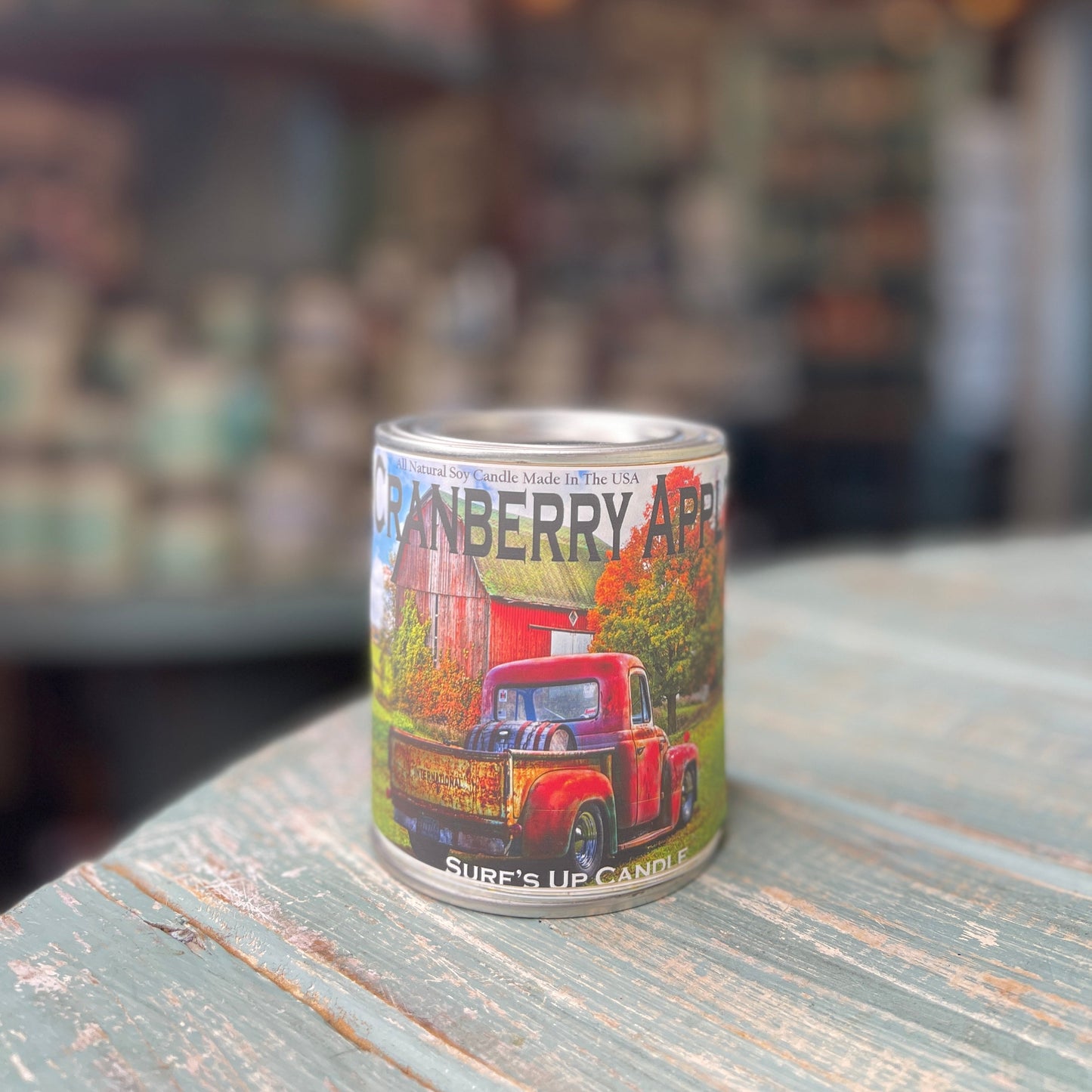 Cranberry Apple Paint Can Candle Fall Truck - Vintage Collection