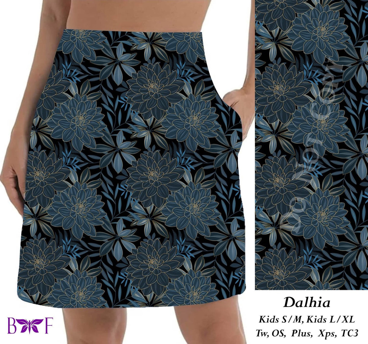 Dahlia- Floral Skort