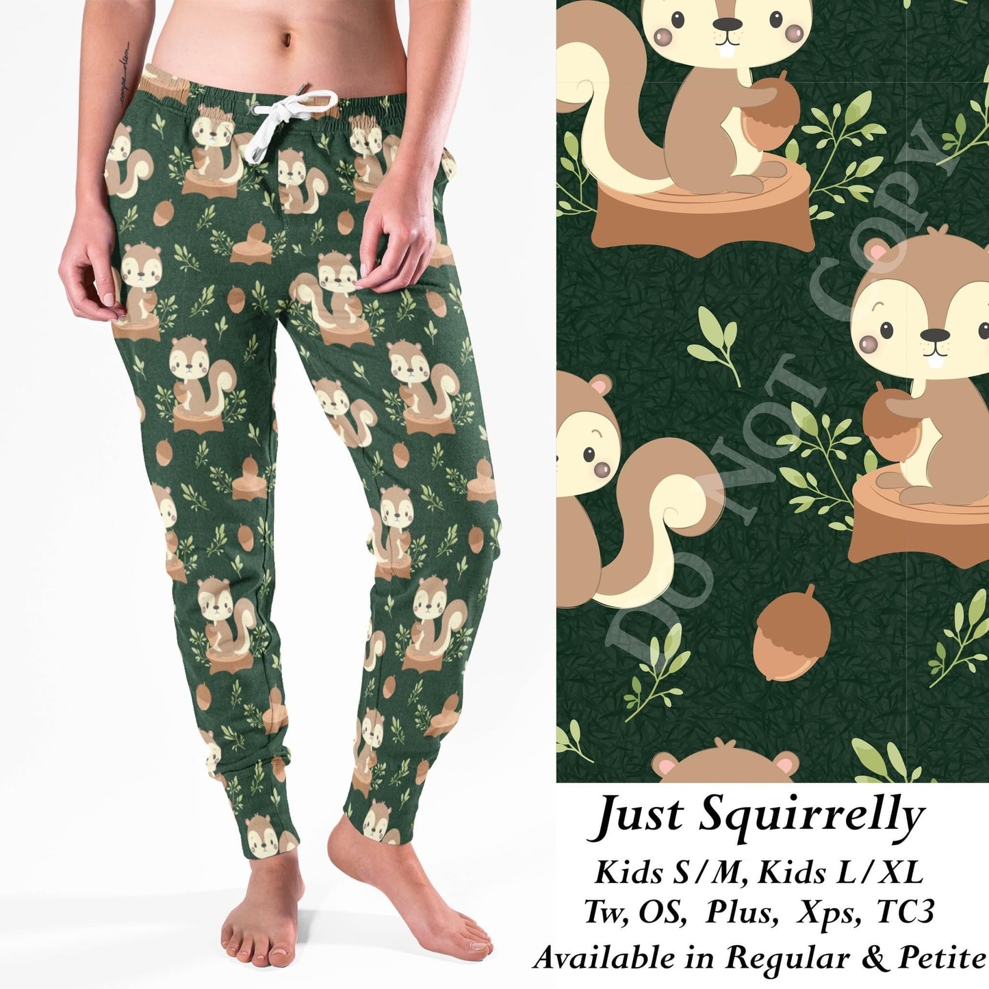 Just Squirrelly- Leggings, Capri, Full Length Loungers & Joggers