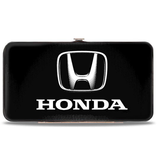 Hinged Wallet - Honda 3-D Logo Black Silver White