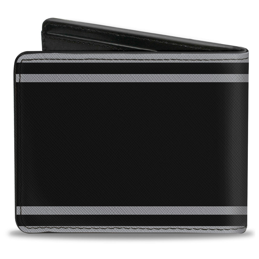 Bi-Fold Wallet - SUPER BEE Logo Stripes Black Gray