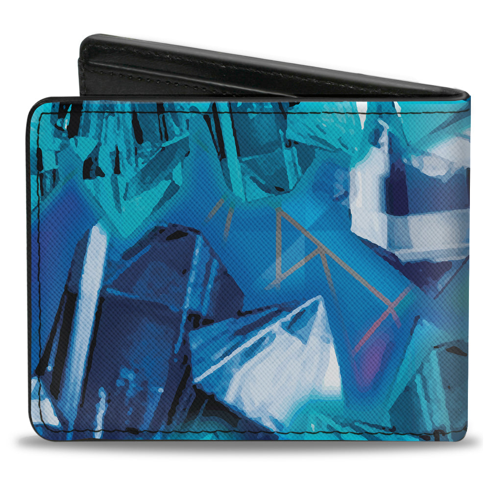 Bi-Fold Wallet - Crystals2 Blues Purples