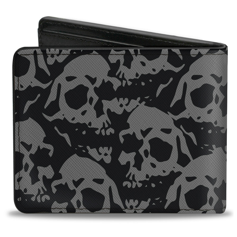 Bi-Fold Wallet - Skull Yard Black Gray