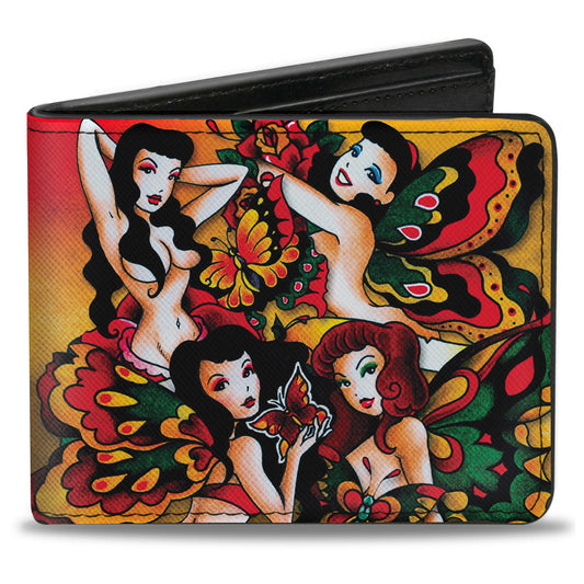 Bi-Fold Wallet - Tattoo Johnny-Butterfly Girl