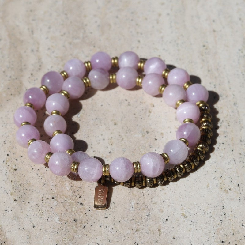 Kunzite Wrist Mala Bracelet