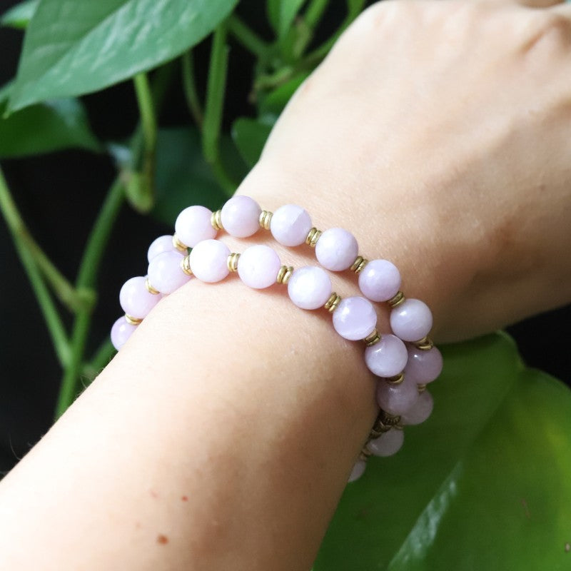 Kunzite Wrist Mala Bracelet