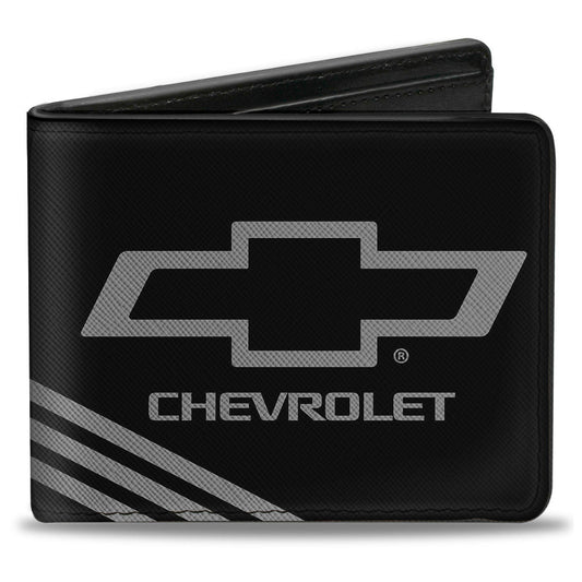 Bi-Fold Wallet - CHEVROLET Bowtie 3-Stripe Black Charcoal