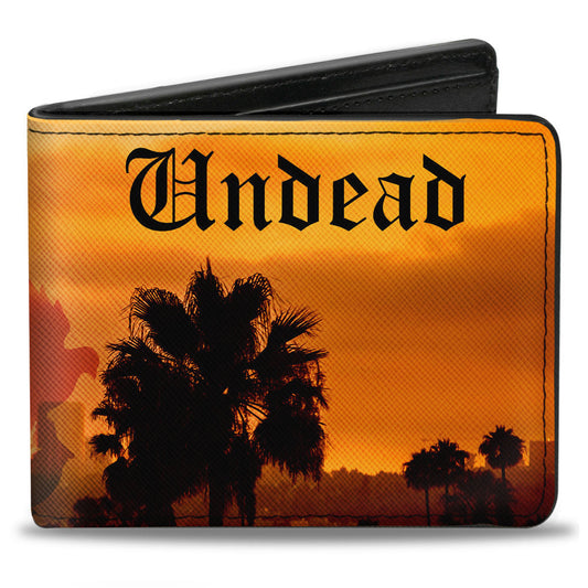 Bi-Fold Wallet - HOLLYWOOD UNDEAD Old English Skyline Oranges Black