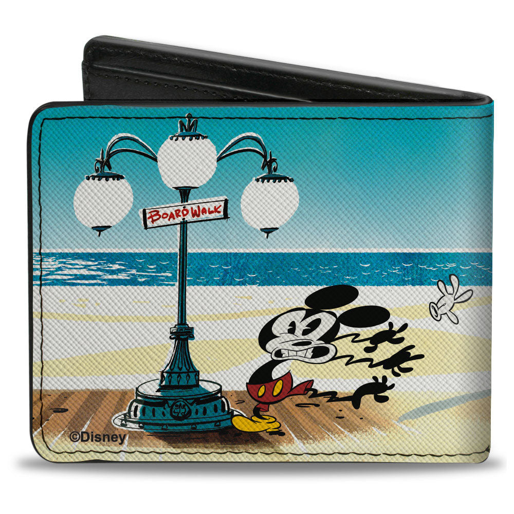 Bi-Fold Wallet - MICKEY MOUSE Blown Away WHOOOA! Boardwalk Scene