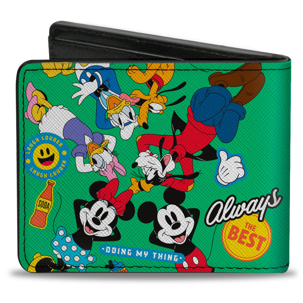 Bi-Fold Wallet - Disney The Sensational Six ALWAYS THE BEST Group Pose Green