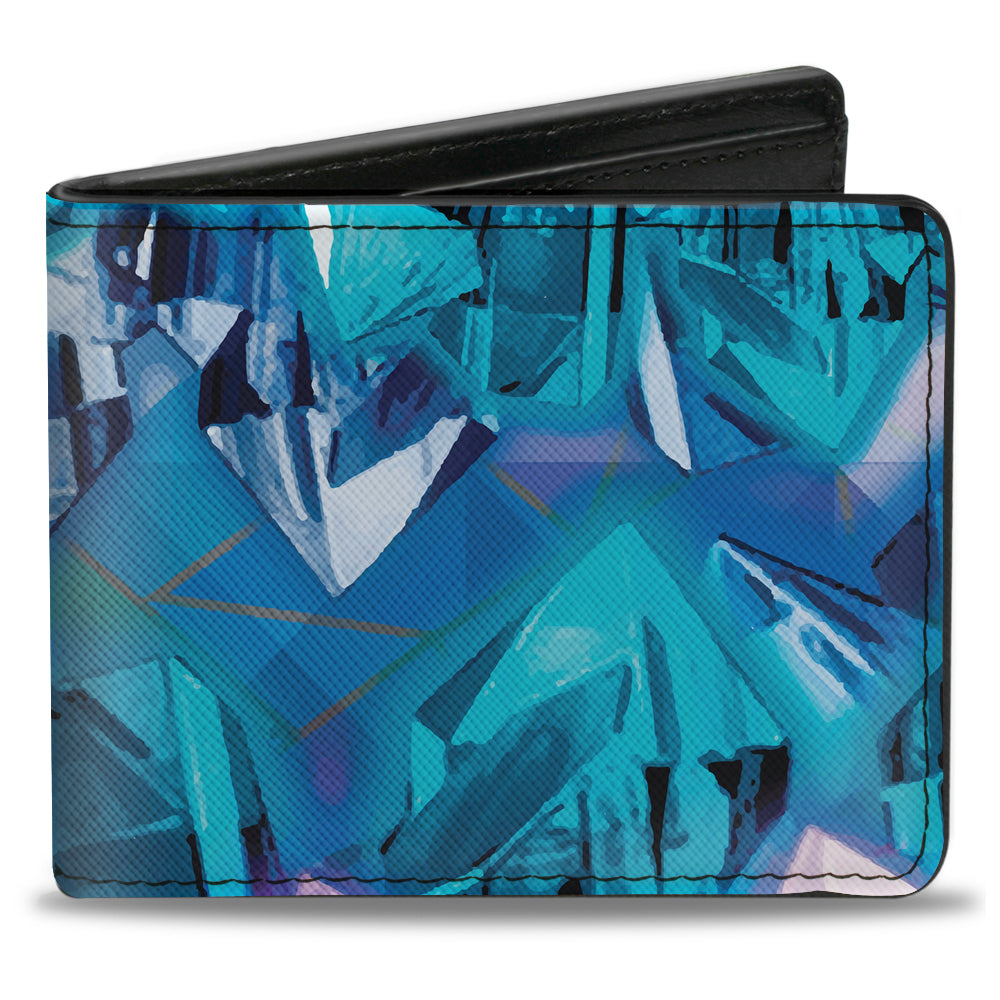 Bi-Fold Wallet - Crystals2 Blues Purples