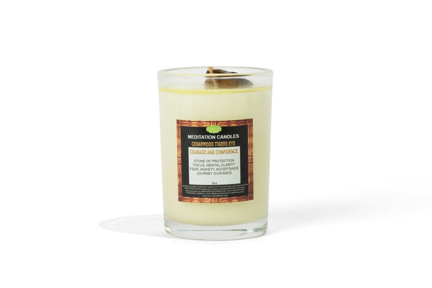 Cedarwood Tigers Eye Candle