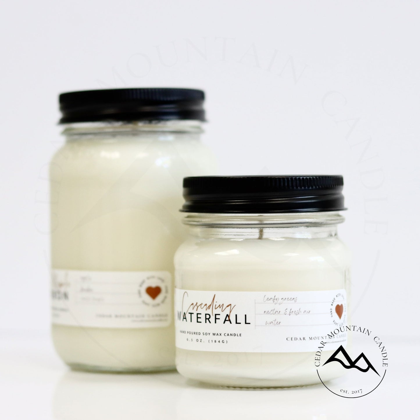 13 oz Clear Mason Jar Soy Candle - Christmas Hearth