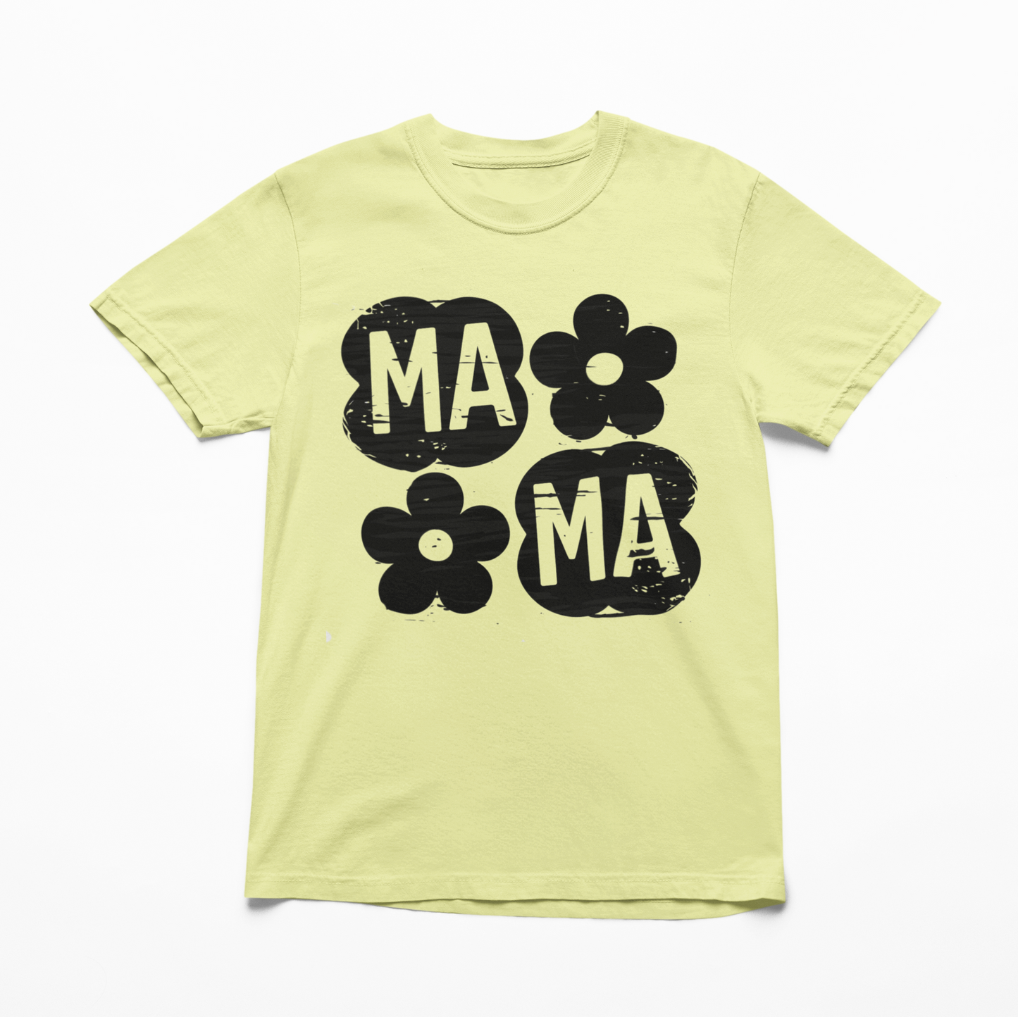 Checkered Flower Mama Graphic Tee