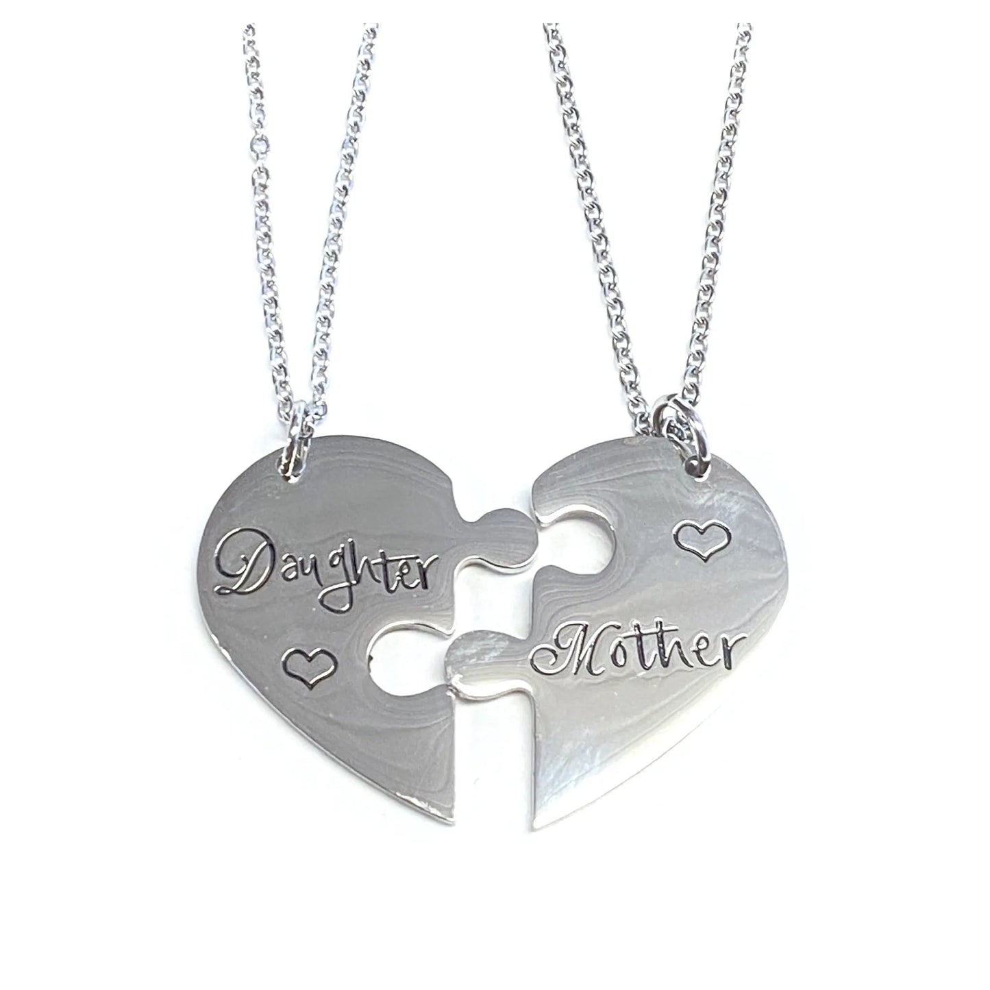 Mother & Daughter Heart Necklaces