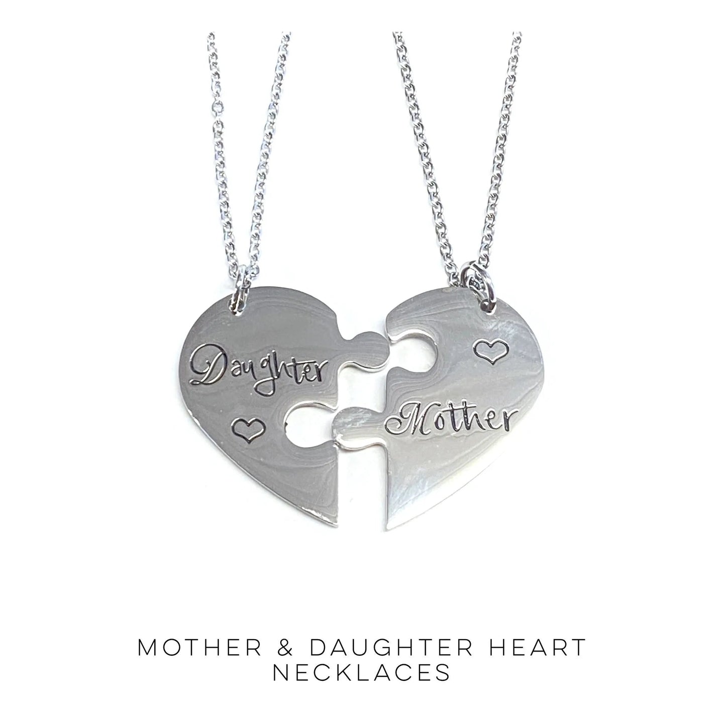 Mother & Daughter Heart Necklaces