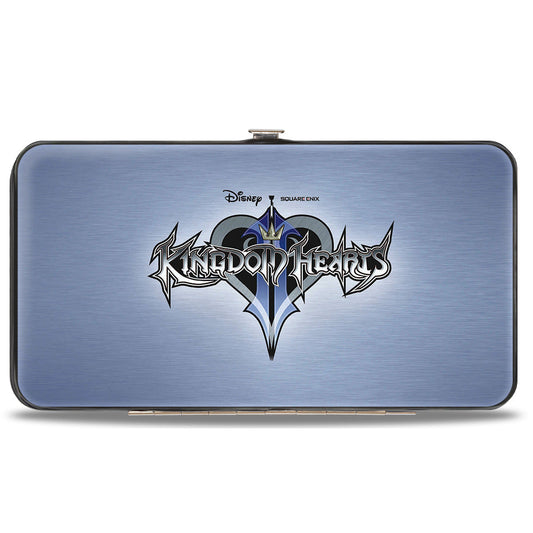 Hinged Wallet - KINGDOM HEARTS II Logo Silvers Blues