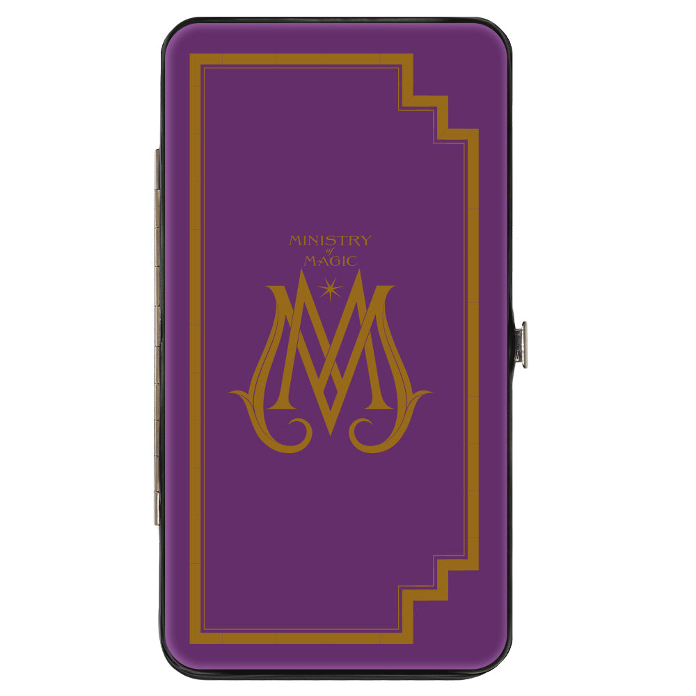 Hinged Wallet - Fantastic Beasts The Crimes of Grindelwald MINISTRY OF MAGIC Icon + VISITOR Pass Purple Gold Multi Color